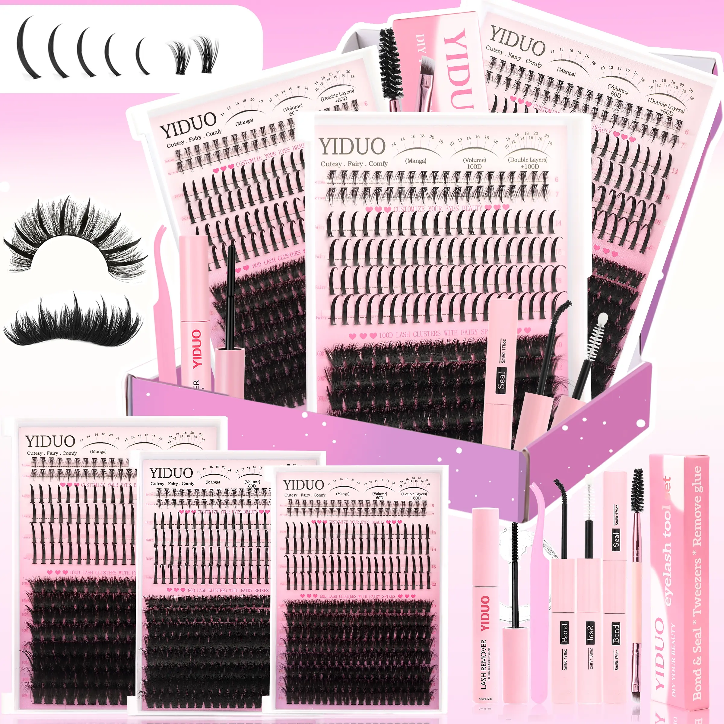 5 Styles Lash Clusters Kit