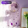 Handmade Bohemian Tree of Life Dream Catcher and Sun Catcher, Crystal and Gemstone Wall Hanging with Natural Agate Pendant, Boho Home Decor Aesthetic for Room, Window and Patio, Birthday Gift for Indoor and Outdoor Use #GLOBAL PICKS