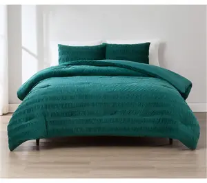 Lush Decor Azalea Ruched Velvet Stripe Comforter Set King/CK Lush Decor Azalea Ruched Velvet Stripe Comforter Set King/CK