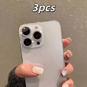 3-Piece - Exquisite Glitter Camera Screen Protector - Suitable for iPhone 17/16/15/14/13/12/11 Lens Protector - Practical, Protective, Scratch-Resistant, and Drop-Resistant