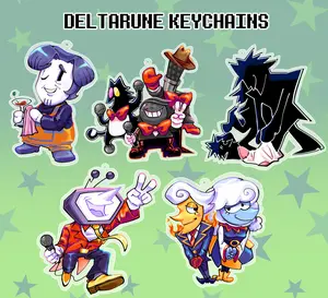 Deltarune Chapter 3 & 4 Keychains, Ramb, Tenna, Mike, Lanino, Elnina, Shadowguy, Deltarune Keychain, Kawaii Bag Accessory, Cool Collectible Gift for Fans