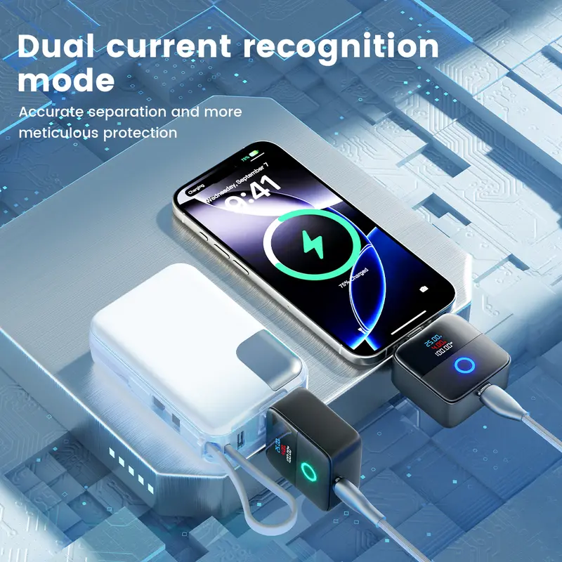 140W Type-C Physical-Disconnect Battery Power Bank - Chargeable Mobile Protection Device with Auto-Eject, Smart Auto-Stop, Anti-Overcharge Tech, Green Light, High Compatibility for Safe Overnight Use (Includes Screenless Bluetooth Earbuds, Hair Curlers)
