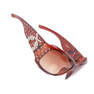Hand Crafted Women's Sunglasses With Bling Rhinestone UV 400 PC Lens