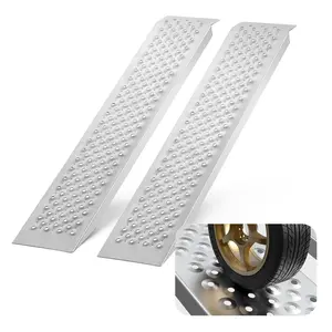 VEVOR Portable Loading Ramps, 2 Pcs 47.2x 8.5 in, Durable Aluminum Shed Ramp Set with Anti-Slip Holes, Compact Design and Easy Storage, 880 Lbs Weight Capacity, for ATV, Tractors, Lawn Mowers, Carts