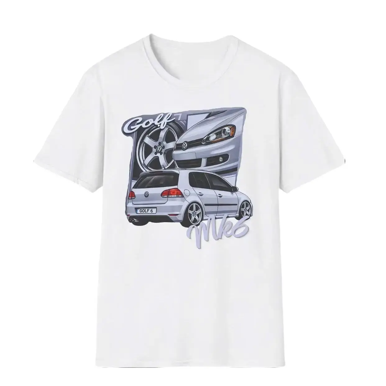 VW Golf 6 GTI T-Shirt, Racing Drift Style Tee for Car Lovers