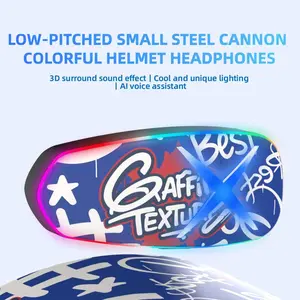 Ultra-long battery life cycling Bluetooth speaker, graffiti appearance, cool lighting, waterproof and drop-resistant, portable outdoor mini speaker