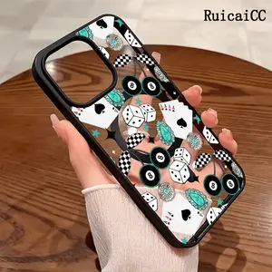 Premium Magnetic Case for iPhone11/12/13/14/15/16/17/air/promax Western Bohemia No. 8 ball Cherry Playing cards y2k cased MagSafe Ready, Anti-Fall, Springtok and Ultra-Thin Design |   Perfect for Everyday Use Protector Screen Protector