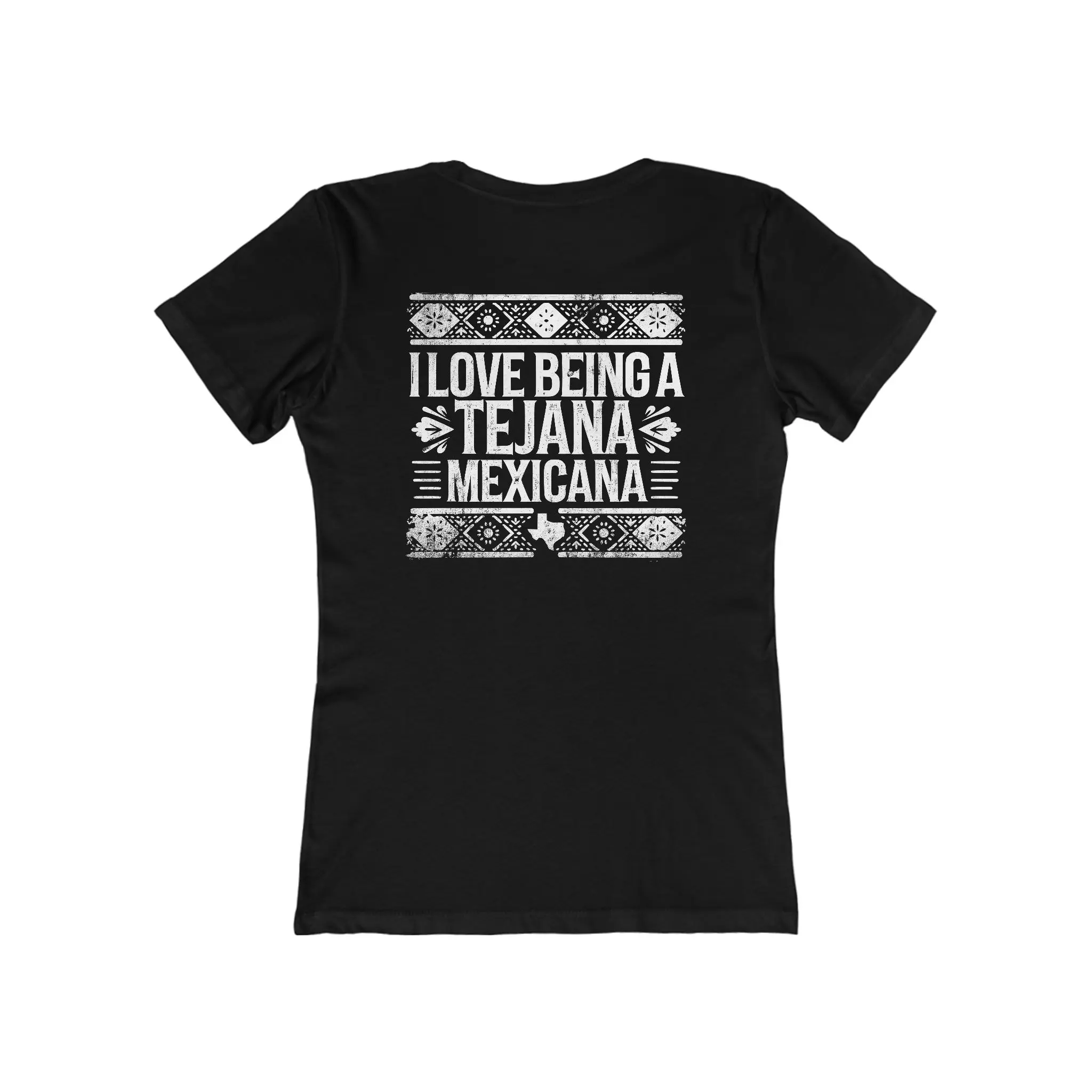 Tejana Mexicana Boyfriend Tee for Women, Chicano Tattoo Lettering, Vintage Typography Shirt, Cantina Signage Vibes, Mexican American Pride Cotton Fabric