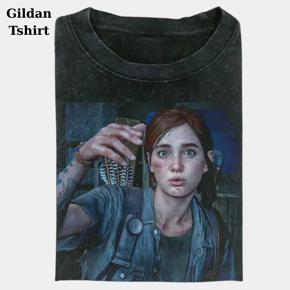 The Last of Us Ellie Graphic T-shirt – Gildan Unisex T-shirt, Video Game Apparel, Gaming Merchandise, The Last of Us Fan Shirt