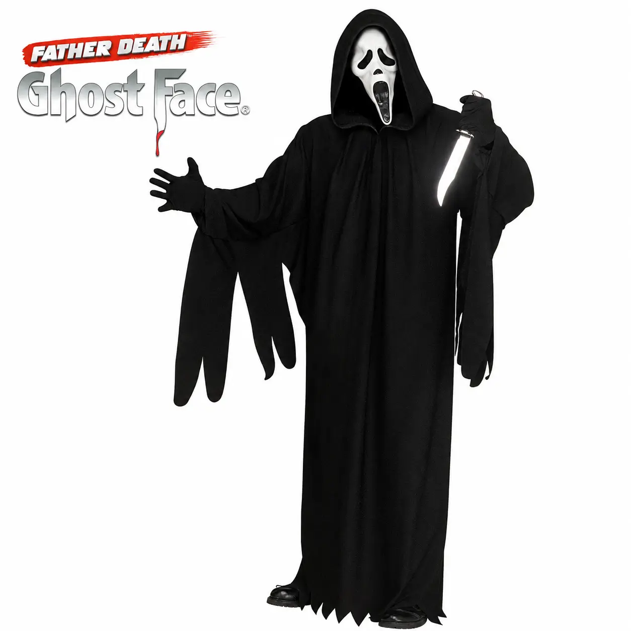 Halloween Costume - 30th Anniversary Ghost Face Adult Costume Black Womenswear