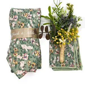 Floral Sage Wedding Tie Set