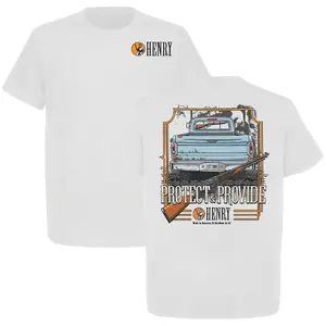 Henry Protect And Provide T-Shirt, Classic Pickup Truck Graphic Tee, Rifle Outdoor Workwear Shirt, American Heritage Hunting Apparel, Gift For Men, Menswear