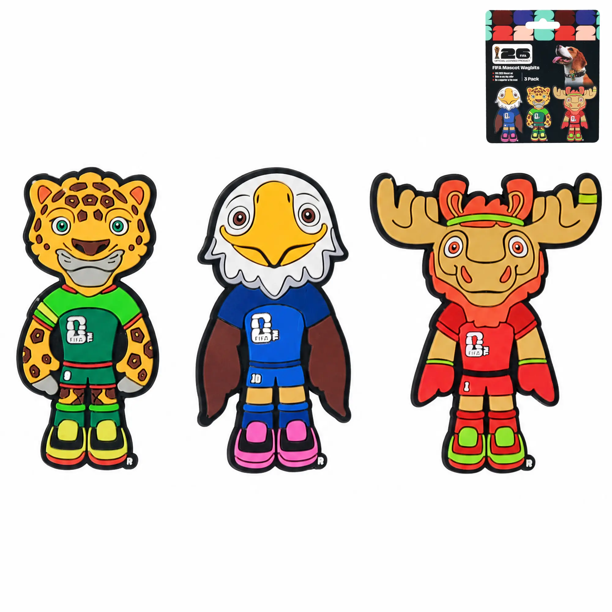 FIFA Official Licensed Products Clutch Zayu Mapple IP Mascot Pet Dog&Cats Collar WagBits For Supporting 2026 World Cup Show Your Team Spirit!