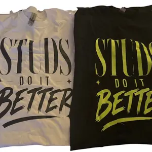 Men's Round Neck tee shirt , "STUDS DO IT BETTER" Graphic Short-Sleeve T-Shirt.