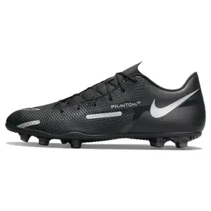 Nike Phantom GT Round Lace MG Artificial Turf Kangaroo Leather Football Shoes for Men and Women with Cushioning, Grip, Durability, and Lightweight Design in Black Trending Shoes, House White Official Shoes to Get / Maison Mihara
