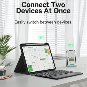 iPad Air 11-Inch Keyboard Case, Compatible with M3/m2, iPad Pro 11-Inch Gen2022, Multi-Touch Board, Pen Holder, Detachable Design