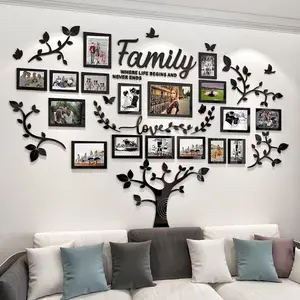 she's love Picture Frames Collage - Family Tree Wall Decor for Living Room 4x6 5x7 8x10 11x14 3D DIY-Acrylic Photo Frame - Marcos para Fotos de Pared