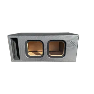 8" Dual Vented SOLO X Sub Box-ALL 1" MDF-Black Super Weave Carbon Fiber Faceplate