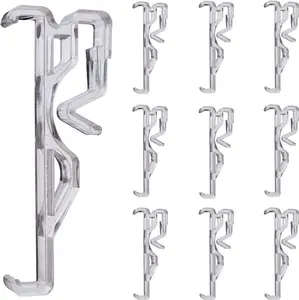 Valance Clips 10Pcs 2.5Inch Clear Plastic Hidden Retainer Holder Clip for Window Blind Valance,Horizontal Faux & Wood Blinds Parts Cutelec