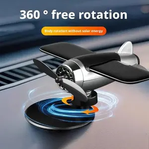 Solar Powered Rotating Airplane Car Dashboard Ornament 360 °   Auto Spin Decor Airplane Ornaments Car Interior Decoration universal car interior decoration accessory