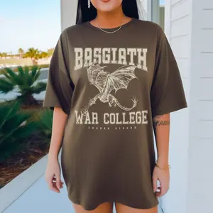 Basgiath War College Shirt | Fourth Wing Shirt Dragon Rider Violet Sorrengail Xaden Riorson Fantasy Bookish The Empyrean Series Booktok Cotton Top
