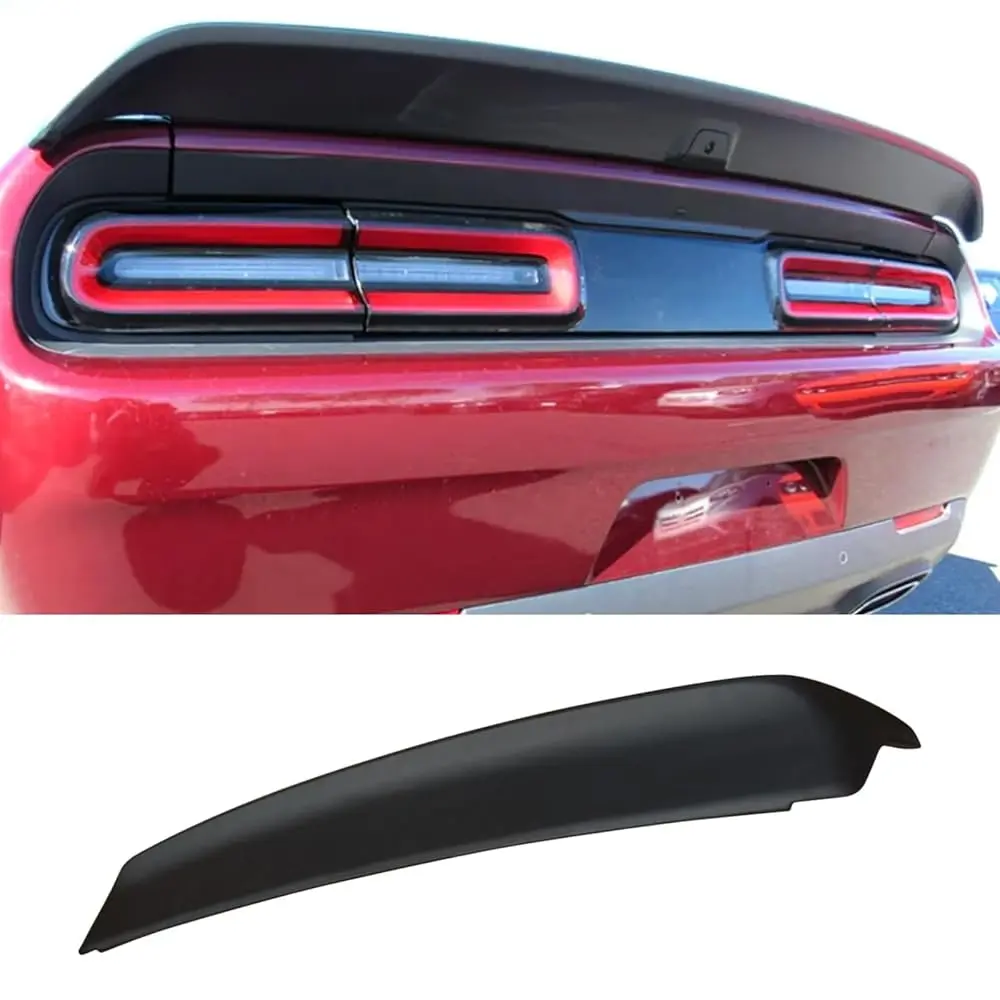 NINTE High-Strength ABS Rear Spoiler for 2008-2023 Dodge Challenger - OEM-Fit Auto Body & Frame Replacement Part with Camera Cutout, Pre-Cut Hole, Sporty Look, Aggressive Aerodynamic Styling, Downforce Aesthetics Enhancement, Race-Inspired Look, Aerodynam