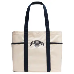 Lululemon Daily 20L Logo Tote Bag with Multiple Pockets in Cotton for Men and Women