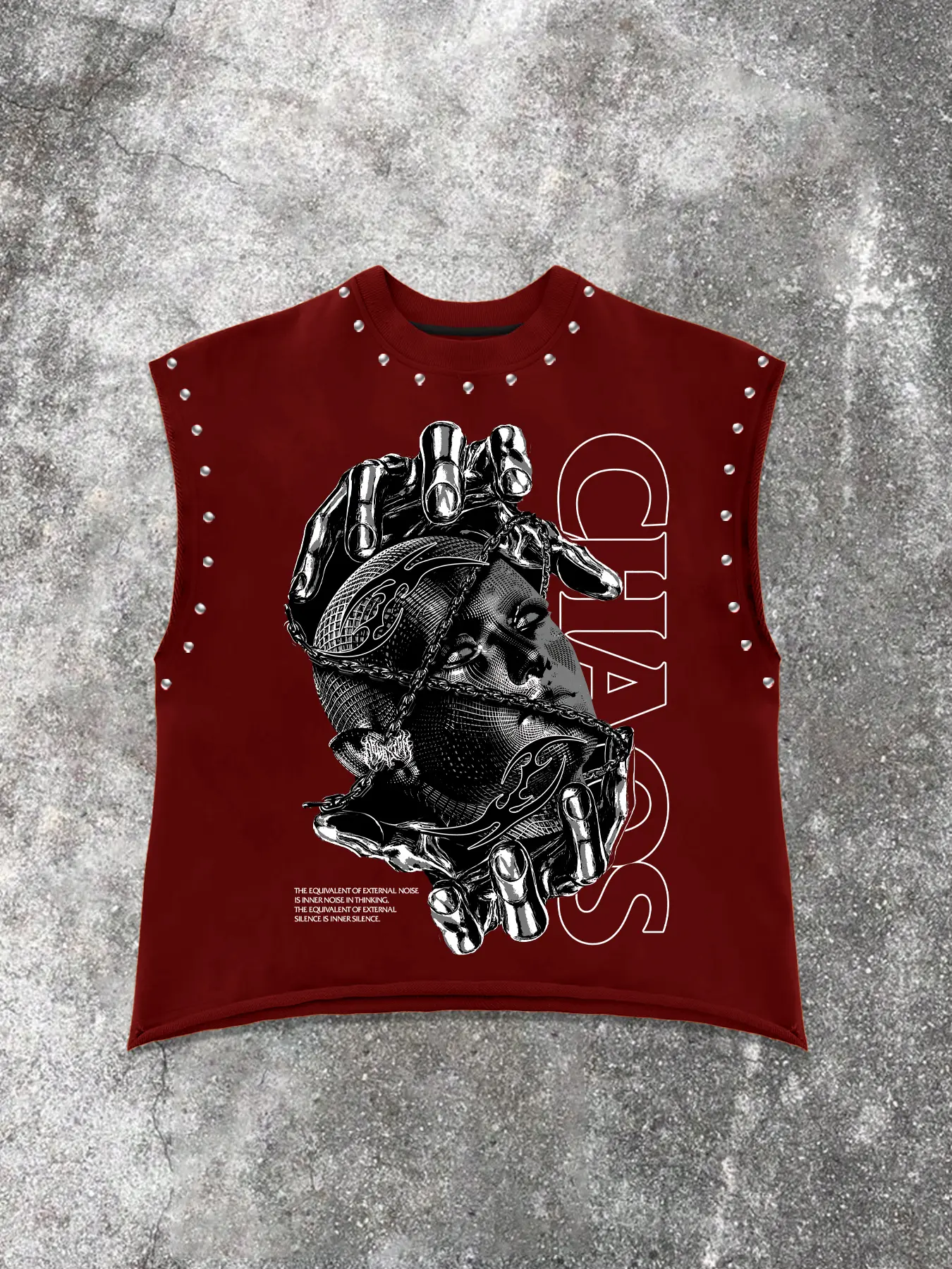 Men's Casual Vest Tank Top with Mechanical Skull Letter Print, Comfortable and Durable, Fashion Versatile, Streetwear Essential