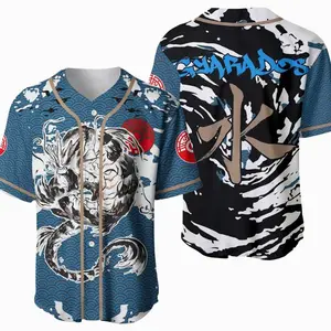 Gyarados Magikarp Baseball Jersey Shirt - Black & White Anime Fan Apparel for Adults - Gaming Gift