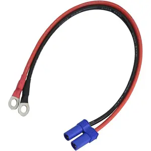 EC5 to O Ring Terminal Extension  EC5 Female Plug Connector  for RC  ESC Jump Starter  Power Cord Automotive   and More- (10AWG/50cm/1.6ft)