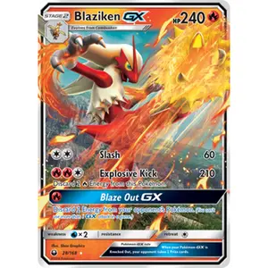Pokemon TCG Blaziken GX Celestial Storm Near Mint Trading Card Single