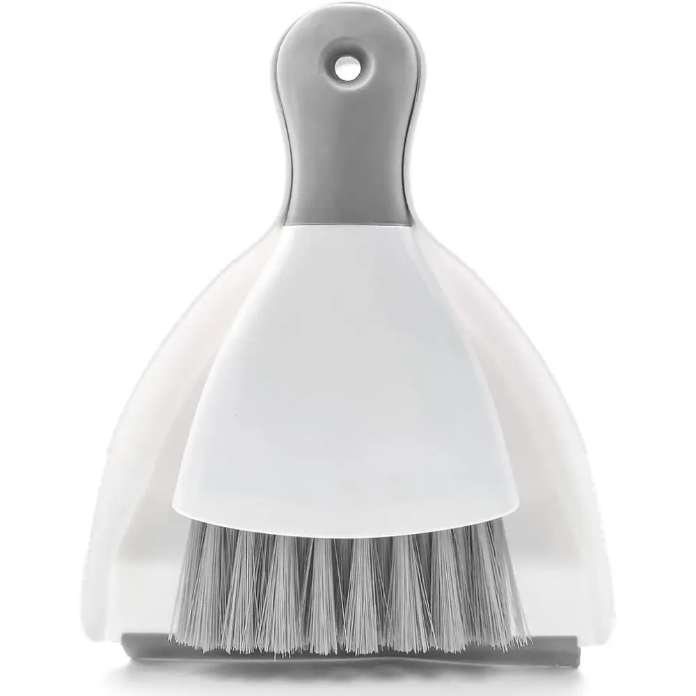 Dust Pan Broom Brush Dustpan-Dustpan and Brush Set, Mini Dust Pans With Brush, Dust Pan and Brush Set For Table, For Keyboard, For Cat, For Dog and Other Pets, Dust Pan Brush Nesting Tiny Cleaning Broom (Gray)