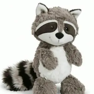 25cm/9.8inch Cute Raccoon Stuffed Animal Small Raccoon Plush Toys, Cuddly Stuffed Animal, Animal Design Gray Raccoon Plushie Soft Woodland Raccoon Plush Animal Doll For Babies Kids Gifts Birthday Holiday Festival Decor Home