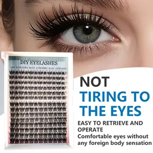 Natural Fiber Eyelash Extension Set with 168 Individual Lashes, 9-16mm Mixed D Curl for Beginners, 0.07mm Thickness and Recyclable Packaging