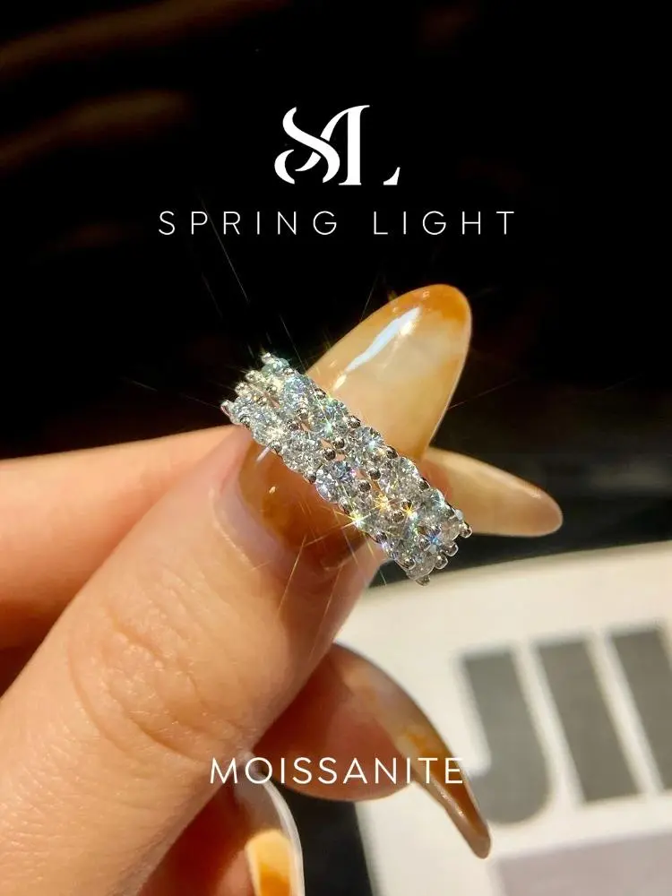 1.4ct Moissanite Diamond Ring for Women 925 Sterling Sliver Wedding Engagement Daily Wear Luxury Fine Jewelry