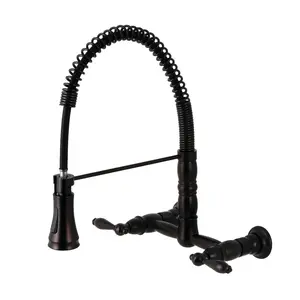 Heritage Two-Handle Wall-Mount Pull-Down Sprayer Kitchen Faucet