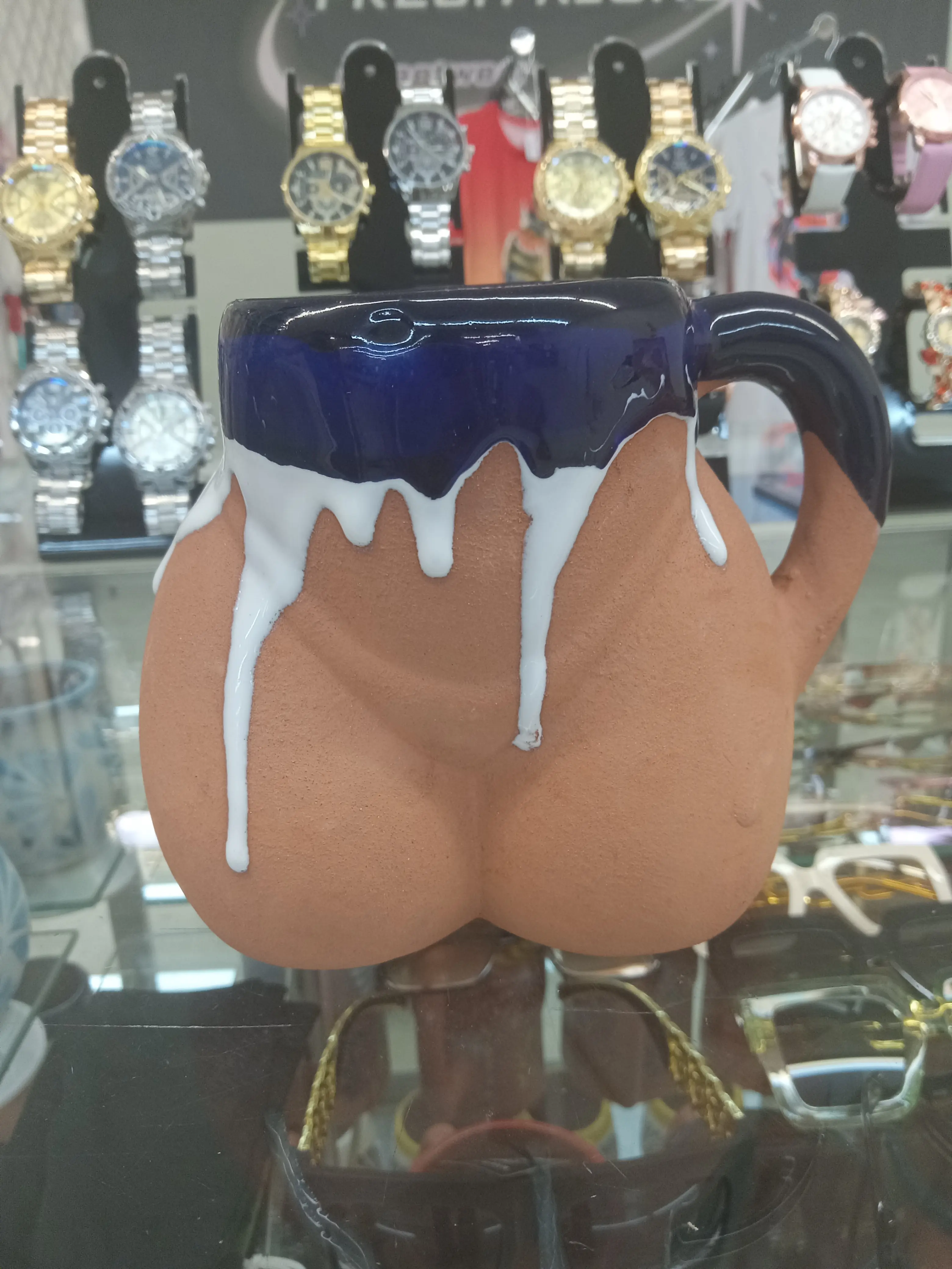 Artisan Quality Handcrafted Southwestern Ceramic Drip Mug - Glossy, Shaped Reusable Kitchenware Drinkware Must-Haves Art Piece for Daily Use