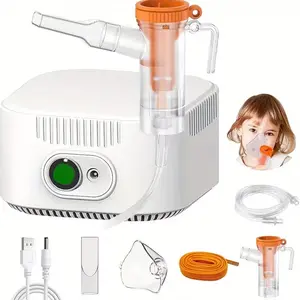 Portable Nebulizer Set with Compact Design,Compressor Nebulizer for Adults and Children with Mask and Mouthpiece,  for Home and Travel Use
