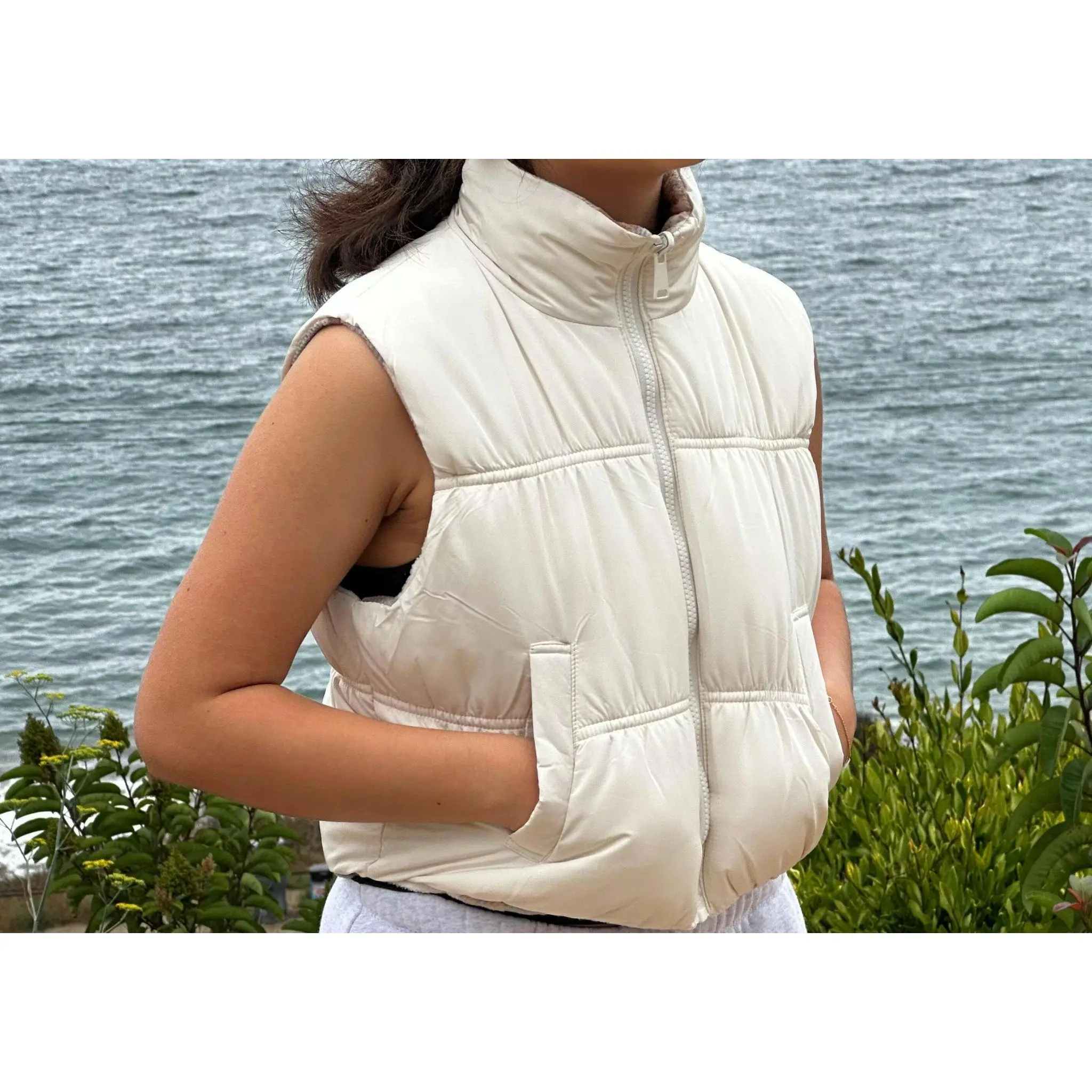 Reversible Cropped Puffer Jacket