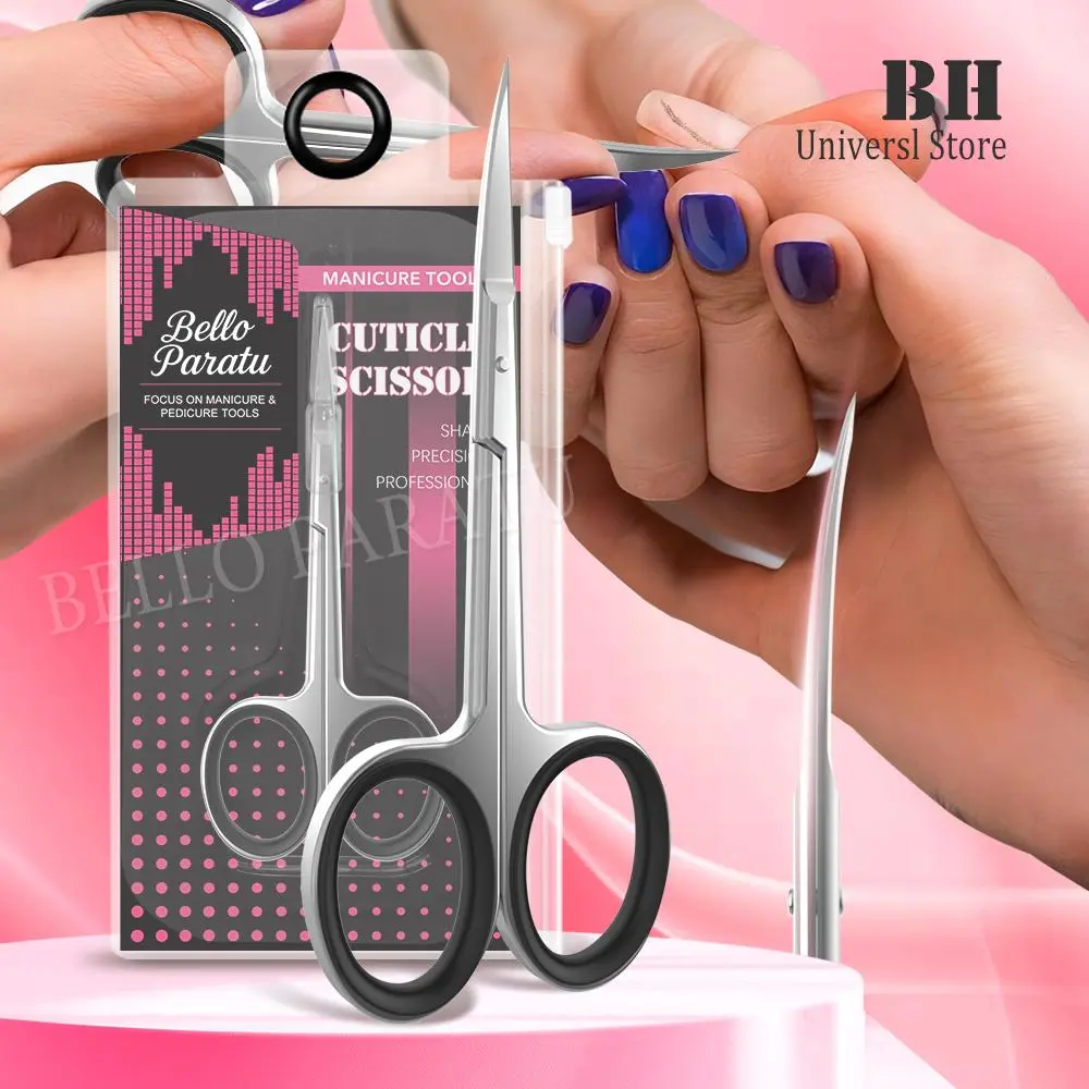Cuticle Scissors Dead Skin Scissors Remover Nails Art Clippers Russian Nail Scissors Manicure Tools Curved Tip Cuticle Nippers