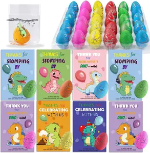 Dinosaur Party Favors 30 Pack Hatching Dino Eggs with Cards – Easter Egg Stuffers for Kids, Dinosaur Toys for Boys & Girls, Birthday Party Goodie Bag Fillers, Classroom Prizes, Easter Basket Stuffers