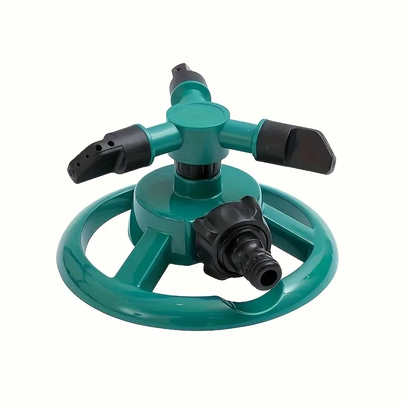 Rotating Plastic Sprinkler, 360 Degree Automatic Rotation, Garden Lawn Irrigation Tool, Three-Way Directional Watering Device, Water Sprinklers, Watering for Garden