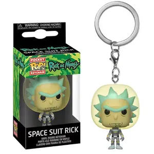 Space Rick Keychain Collectible, Rick and Morty Themed Pendant for Fans, Unique Gift Idea for Cartoon Lovers