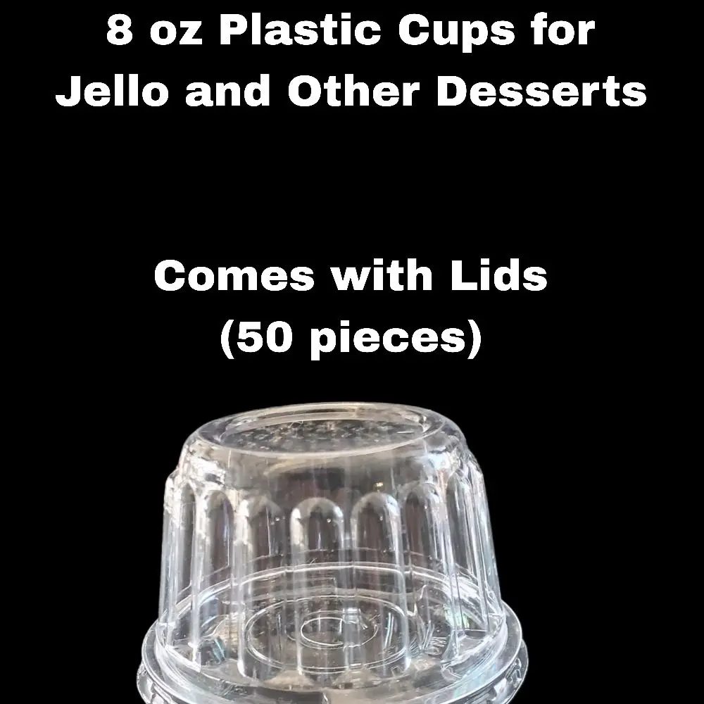 Mini Disposable Dessert Cup Domes (8 oz)
