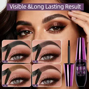 24h Waterproof Eyebrow Tattoo Gel, Long-Lasting Peel off Tint, Natural Hair-Like Brows, Smudge-Proof, Clean Formula, All Skin Types, Makeup