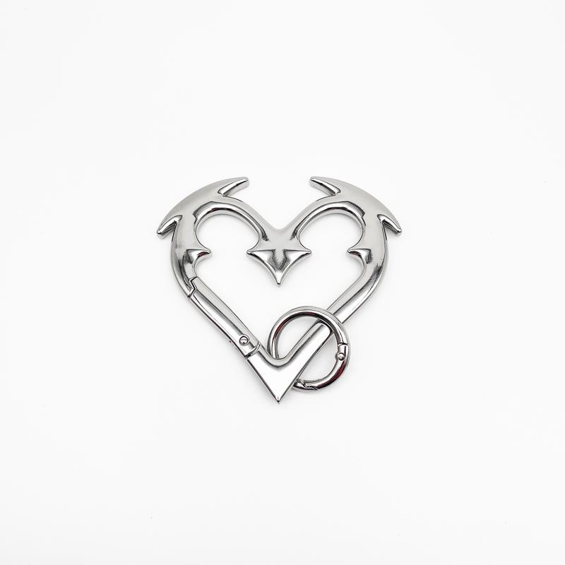 Heartbreaker Carabiner Gothic Heart-Shaped Metal Keychain Heavy Duty Bold Design Zinc Alloy Perfect for Keys Bags Statement Fashion Accessories Heartbreaker Carabiner Gothic Heart-Shaped Metal Keychain Heavy Duty Bold Design Zinc Alloy Perfect for Keys Bags Statement Fashion Accessories