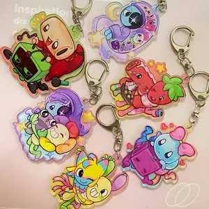 Dandys World Keychain (16 designs) -Kawai Dandy Characters Keychain, roblox keychain, dandys world, dandy's world charm, dandy, vee, pebble, sprout, astro, shelly, dyle, yatta, cosmo, shrimpo