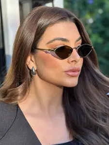 Women's Fashion Metal Rhombic Frame Sunglasses, Personalized European Street Style, Summer Beach Accessory, Vintage Geometric Frames, Trendy Vintage Sunglasses, Casual Sunglasses