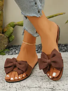 Classic Round Buckle Decorated Sandals, Multi-Color, Casual Wear Women's Shoes, All Seasons, Rubber Sole, PU Upper