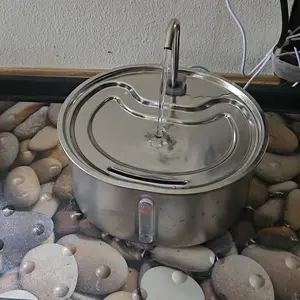 Geoorood 3.2L/108.2oz Cat Water Fountain Dual-Mode 304 Stainless Steel LED Alert 20dB Ultra-Quiet BPA-Free ABS Dishwasher-Safe Pet Life